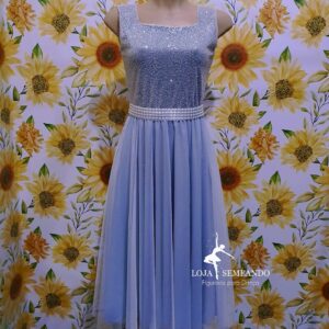 Vestido Princesa Cinza (MIDI)