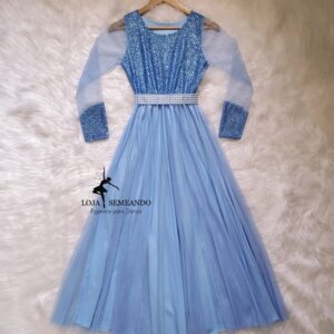 Vestido Excelência Azul Serenity