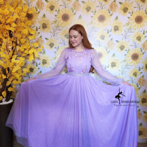 Vestido Cantares: Lilás