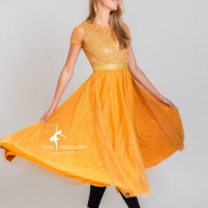 Vestido Princesa Mostarda