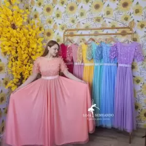 Vestido Florescer Renda 3D